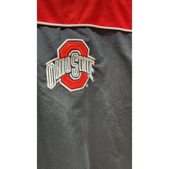 Ohio State Buckeyes Pullover Jacket XXLarge V-Neck Black & Red Embroidered Logo - Picture 4 of 9